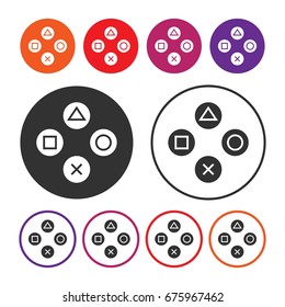 Joystick button icon. Vector Illustration EPS10
