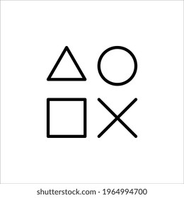 Botones Joystick. Icono de botones de consola de juegos. Entretenimiento, concepto de juego sobre fondo blanco. colores modificables eps 10
