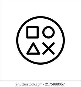 Botones Joystick. Icono de botones de consola de juegos. Entretenimiento, concepto de juego.sobre fondo blanco