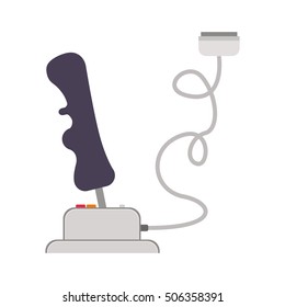 joystick with buttons for games and connector