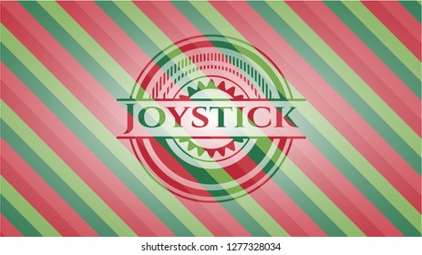 Joystick christmas emblem background.