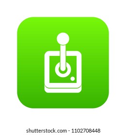 Joystick for computer games icon digital green for any design isolated on white vector illustration