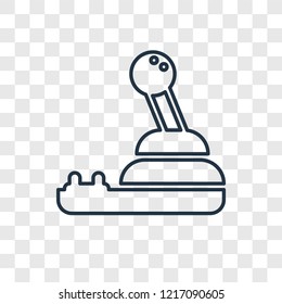 Joystick concept vector linear icon isolated on transparent background, Joystick concept transparency concept in outline style