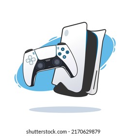 Joystick and console vector illustration set