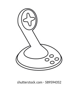 joystick control game video thin line