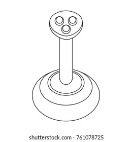 Joystick for control single icon in outline style for design.Car maintenance station vector symbol stock web illustration.