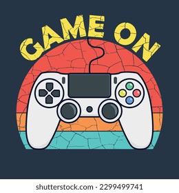 Joystick Controller, Analog Joystick, and Game Pad Stick Illustration.For t-shirt prints and other uses.