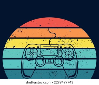 Joystick Controller, Analog Joystick, and Game Pad Stick Illustration.For t-shirt prints and other uses.