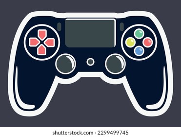 Joystick Controller, Analog Joystick, and Game Pad Stick Illustration.For t-shirt prints and other uses.