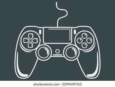 Joystick Controller, Analog Joystick, and Game Pad Stick Illustration.For t-shirt prints and other uses.