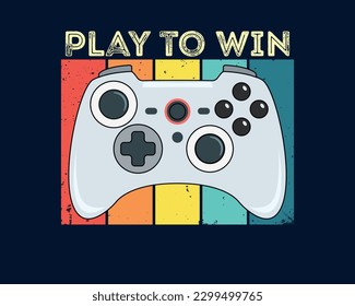 Joystick Controller, Analog Joystick, and Game Pad Stick Illustration.For t-shirt prints and other uses.