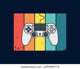 Joystick Controller, Analog Joystick, and Game Pad Stick Illustration.For t-shirt prints and other uses.