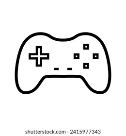 Joystick controller icon vector outline, gaming symbol