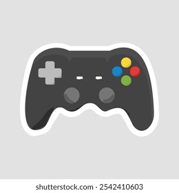 Joystick Controller Vector Illustration Aufkleber - Essential Gaming Device Icon für Unterhaltung, der Aufkleber ist perfekt für Spielenthusiasten und fügt eine lustige Note zu Planern und Unterhaltung Dekor