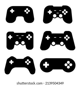 juego de iconos de videojuegos del controlador joystick. ilustración vectorial de juegos