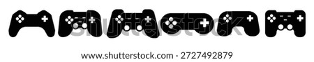 joystick controller video game icon set. gaming vector illustration