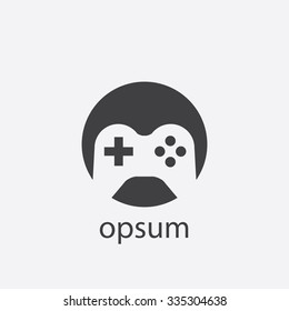 joystick cut identity template icon design element