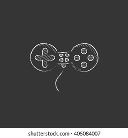 Joystick. Drawn in chalk icon.