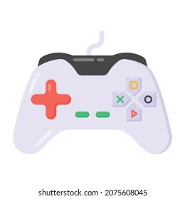 Joystick in flat editable vector, game controller 