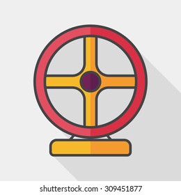 joystick flat icon with long shadow, eps10