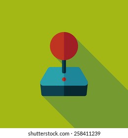 joystick flat icon with long shadow,eps10