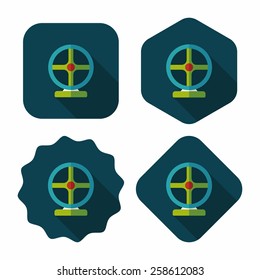 joystick flat icon with long shadow,eps10