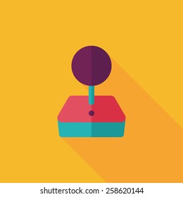 joystick flat icon with long shadow,eps10