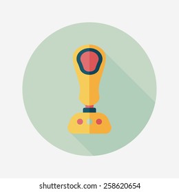 joystick flat icon with long shadow,eps10