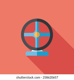 joystick flat icon with long shadow,eps10