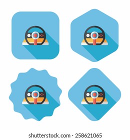 joystick flat icon with long shadow,eps10