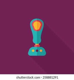 joystick flat icon with long shadow,eps10