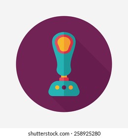joystick flat icon with long shadow,eps10