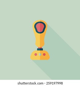 joystick flat icon with long shadow,eps10