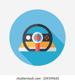 joystick flat icon with long shadow,eps10