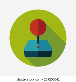 joystick flat icon with long shadow,eps10
