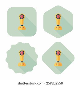 joystick flat icon with long shadow,eps10