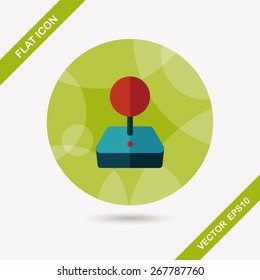 joystick flat icon with long shadow,eps10