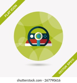 joystick flat icon with long shadow,eps10