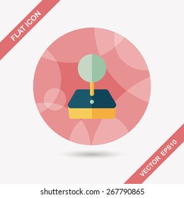 joystick flat icon with long shadow,eps10