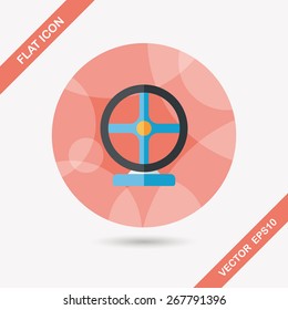 joystick flat icon with long shadow,eps10