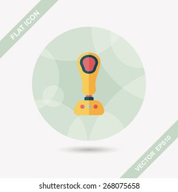 joystick flat icon with long shadow,eps10