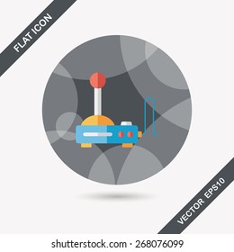 joystick flat icon with long shadow,eps10