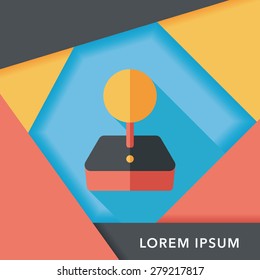 joystick flat icon with long shadow,eps10