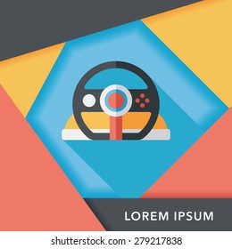 joystick flat icon with long shadow,eps10