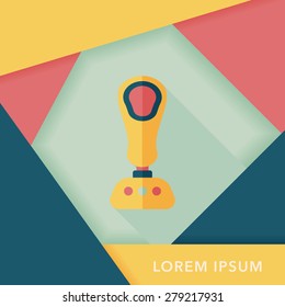 joystick flat icon with long shadow,eps10