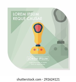 joystick flat icon with long shadow,eps10