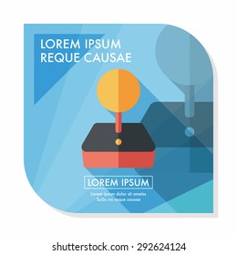 joystick flat icon with long shadow,eps10