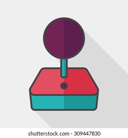joystick flat icon with long shadow,eps10
