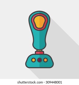 joystick flat icon with long shadow,eps10
