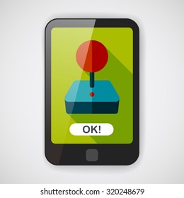 joystick flat icon with long shadow,eps10